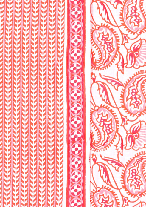 Cambric Cotton Dress Material With Kota Dupatta in Block Print