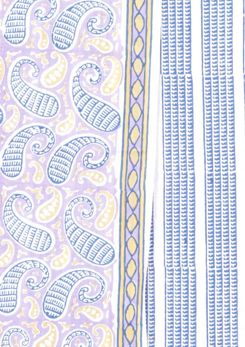 Cambric Cotton Dress Material With Kota Dupatta in Block Print