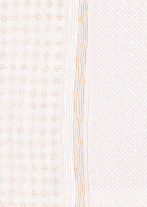 Chanderi Silk Dress Material With Dupatta In Block Print