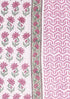 Chanderi Silk Dress Material With Dupatta In Floral Block Print