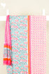 Bizzy Lizzy Dress Material With Chiffon Dupatta In Floral Block Print
