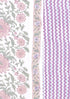 Bizzy Lizzy Dress Material With Chiffon Dupatta In Floral Block Print