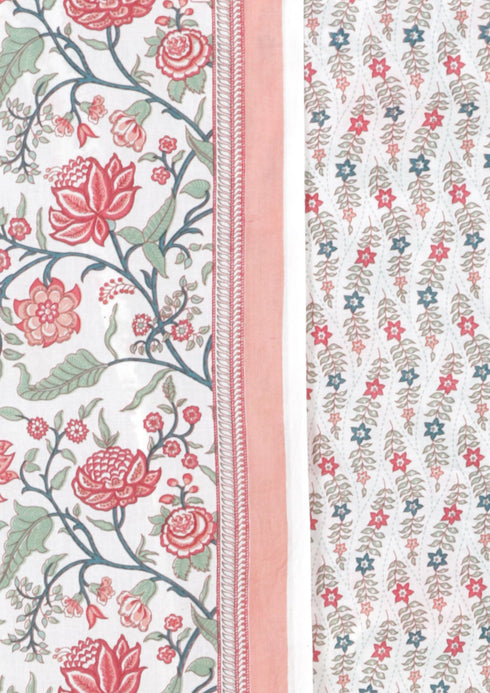 Cambric Cotton Kurta/Pant Dress Material in Floral Print