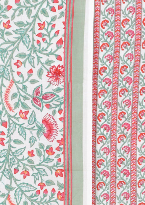 Cambric Cotton Kurta/Pant Dress Material in Floral Print