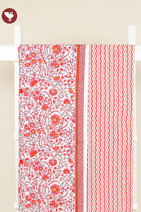Cambric Cotton Kurta/Pant Two Piece Dress Material in Floral Print