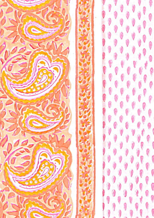Cambric Cotton Dress Material with Dupatta in Floral Block Print