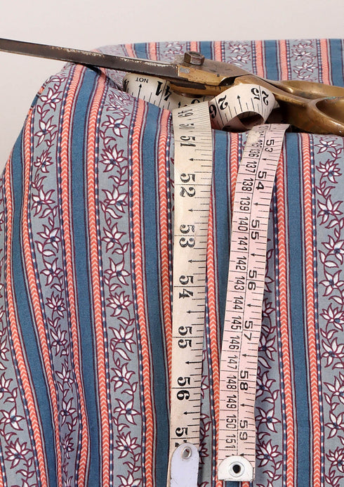 Cambric Cotton In Floral Border Print