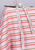 Cambric Cotton In Fine Striped Print