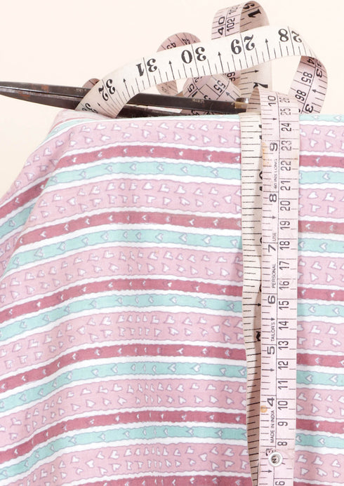 Cambric Cotton In Striped Print
