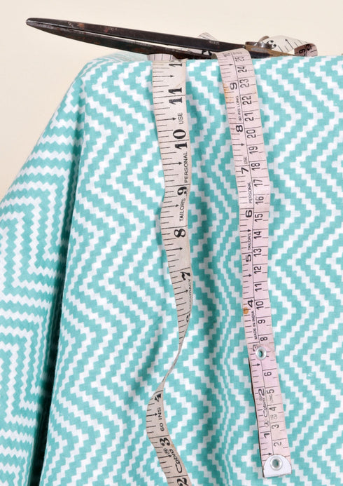 Cambric Cotton In Zigzag Print