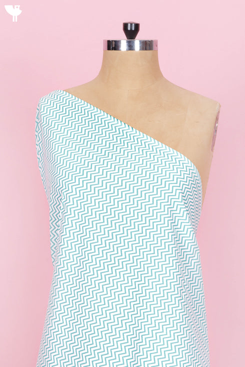 Cambric Cotton In Zigzag Print