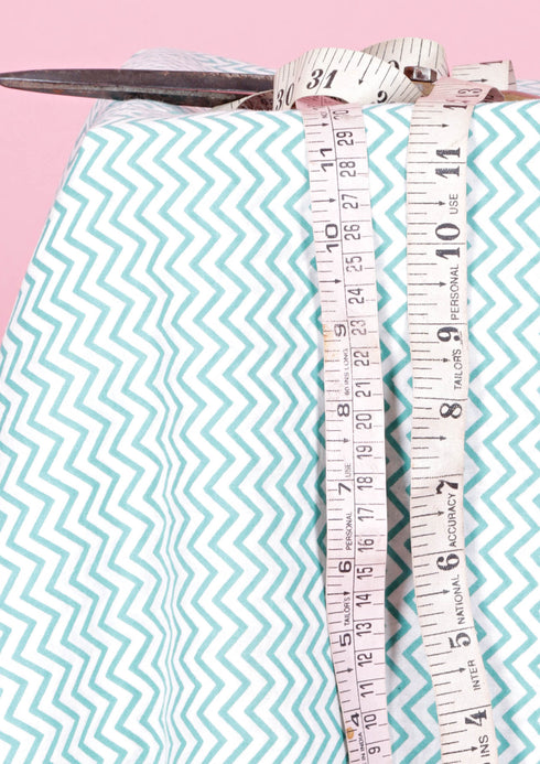 Cambric Cotton In Zigzag Print