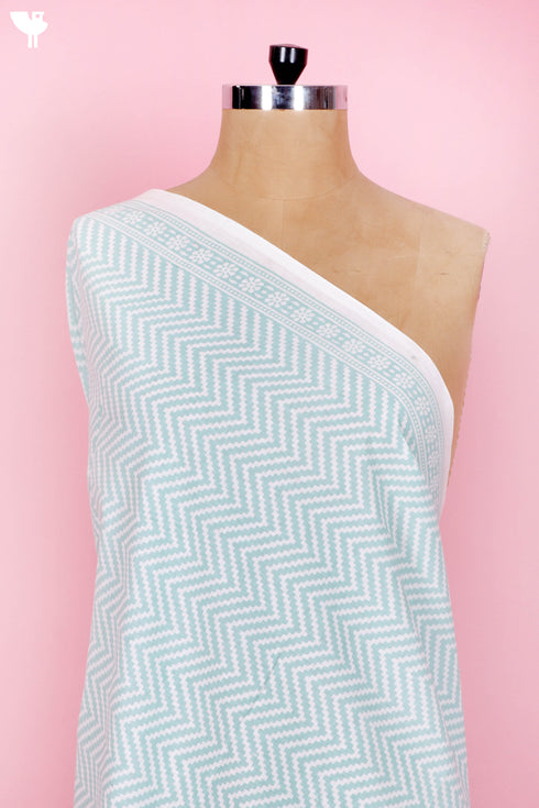 Cambric Cotton In Zigzag Print
