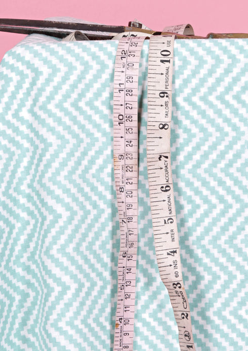Cambric Cotton In Zigzag Print