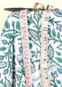 Cambric Cotton Aqua Green Floral Print
