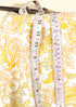 Cambric Cotton White Yellow Paisley Fabric