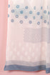 Mul Mul Cotton Wrap In Eggshell Blue And White Graphic Block Print