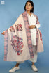 Mul Mul Cotton Wrap In Floral Block Print
