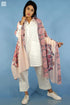Mul Mul Cotton Wrap In Floral Block Print