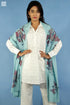 Mul Mul Cotton Wrap In Floral Block Print