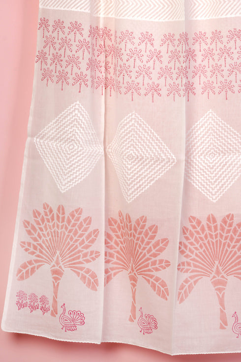 Mulmul Cotton Wrap In Graphic Block Print