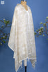 Bengal Cotton Zari Wrap in Sand Block Print