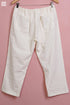 Cotton Pant in White Block Print