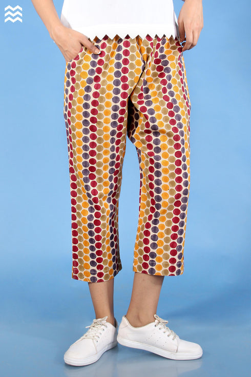 Khaadi Cotton Lounge Pants in Multicoloured Graphic Block Print