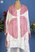 Woollen Stole in Large Round Pink Block Print