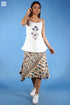 Khaadi Cotton Oliver Skirt in Aqua & Purple Block Prints