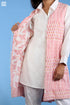 Cotton Khaadi Overlay in Pastel Pink Butti Block Print