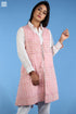 Cotton Khaadi Overlay in Pastel Pink Butti Block Print