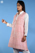 Cotton Khaadi Overlay in Pastel Pink Butti Block Print