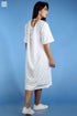 Mul Mul Cotton Pomegranate Dress In Graphic Block Print