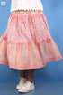 Cambric Cotton 80s Skirt In Floral Block Print