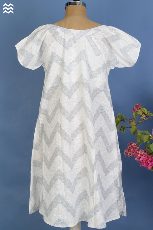 Slub Cotton Pete Top In Graphic Block Print