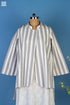 40s Cotton Corfu Jacket With Striped Block Print