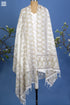Bengal Cotton Dupatta in Sand Coloured Bird Block Print