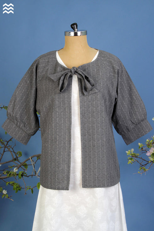 Khaadi Matinee Jacket In Graphic Block Print