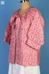 Silk Cotton Matinee Jacket In Floral Block Print