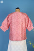 Silk Cotton Matinee Jacket In Floral Block Print