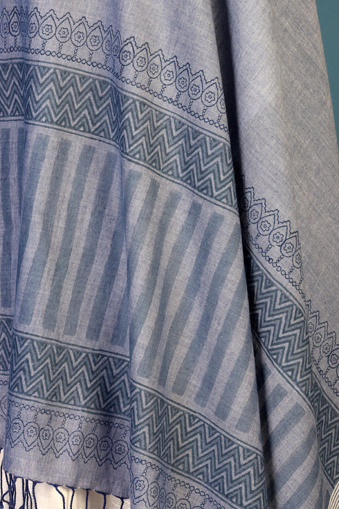 Khaadi Cotton Stole In Graphic Block Print