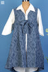 Khaadi Cotton Sleeveless Oliver Jacket In Block Print