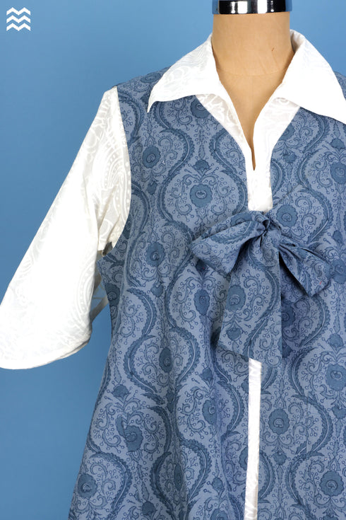 Khaadi Cotton Sleeveless Oliver Jacket In Block Print