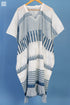Mul Mul Cotton Poncho in Blue and White Block Prints