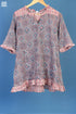 Mulmul Cotton Pete Top In Graphic Block Print