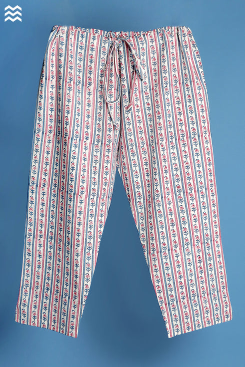 Khaadi Cotton Dot Pant With Graphic Block Print