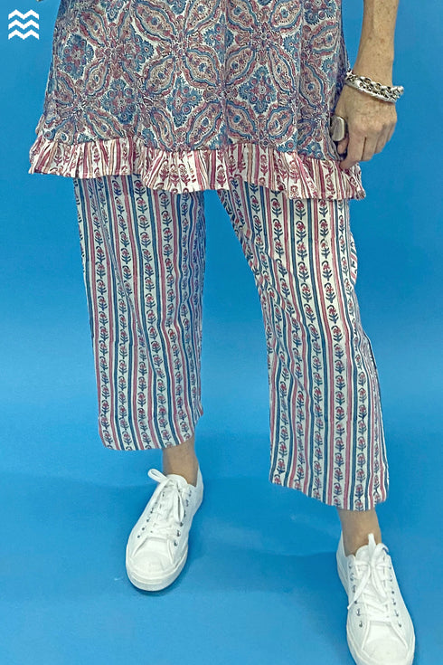 Khaadi Cotton Dot Pant With Graphic Block Print