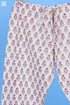 Cambric Cotton Rose Pant In Floral Block Print