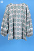 Crepe Cotton Stanley Top In Graphic Block Print